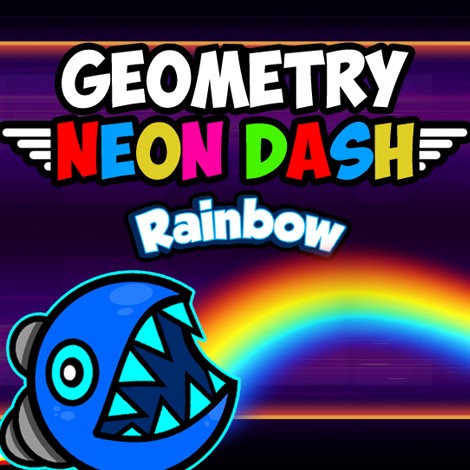 Geometry Neon Dash Rainbow